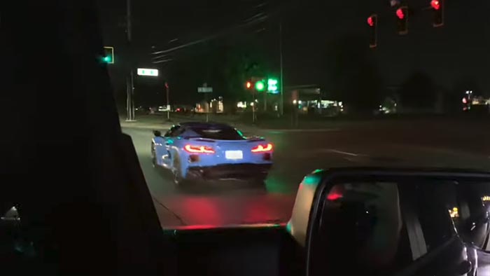 [VIDEO] C8 Corvette Launches on the Street When the Stop Light Turns Green