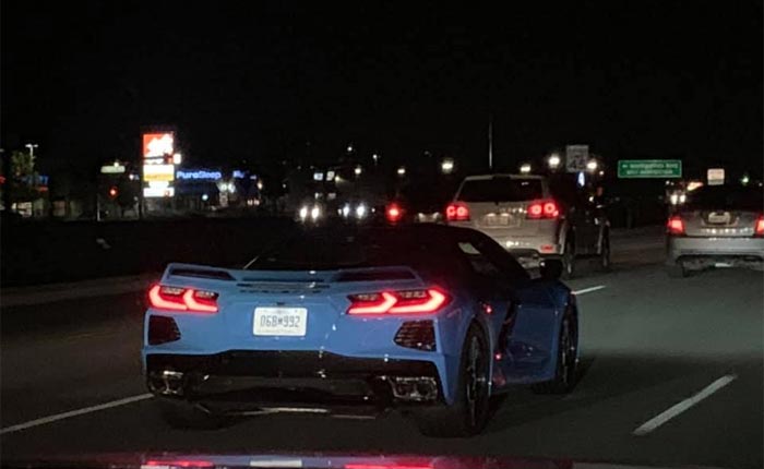 [VIDEO] C8 Corvette Launches on the Street When the Stop Light Turns Green