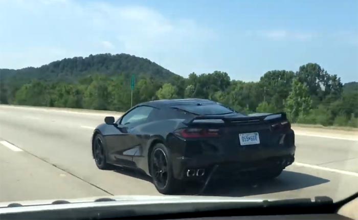 [VIDEO] Black 2020 Corvette Stingray Driving Down the Highway