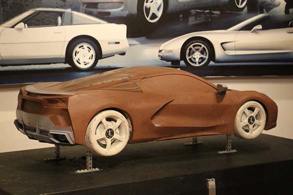 C8 Corvette Displays at the NCM Include Miniture Clay Model and a Engineering Prototype