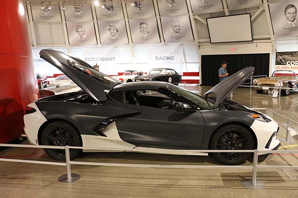 C8 Corvette Displays at the NCM Include Miniture Clay Model and a Engineering Prototype