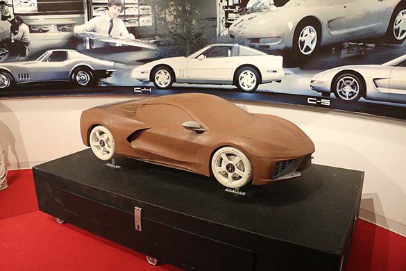 C8 Corvette Displays at the NCM Include Miniture Clay Model and a Engineering Prototype