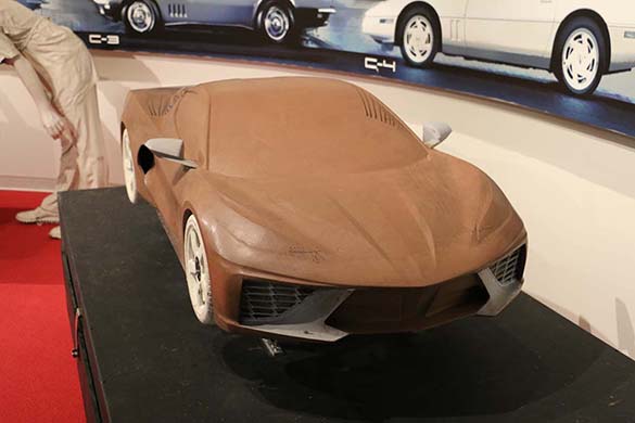 C8 Corvette Displays at the NCM Include Miniture Clay Model and a Engineering Prototype
