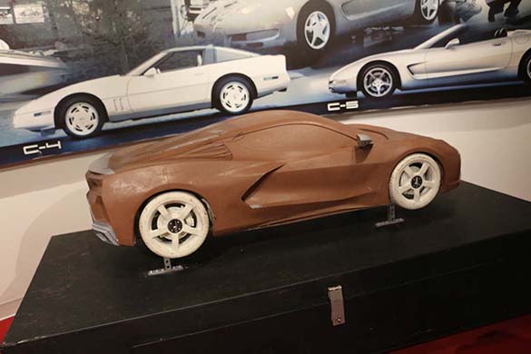C8 Corvette Displays at the NCM Include Miniture Clay Model and a Engineering Prototype