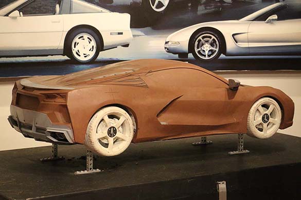 C8 Corvette Displays at the NCM Include Miniture Clay Model and a Engineering Prototype