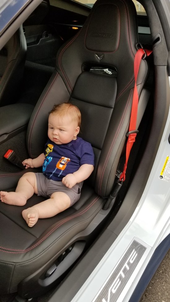 Corvette Delivery Dispatch With, Child Car Seat In Corvette