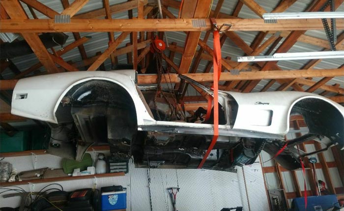 Corvettes on eBay: This 1975 Corvette and Frame is our First 'Rafter Find'
