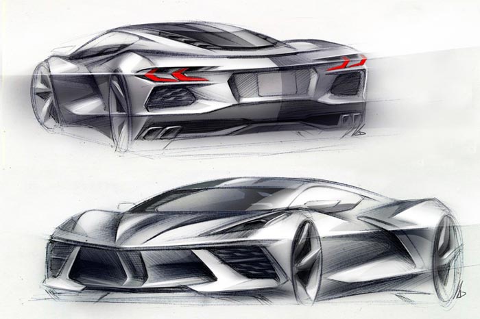 Chevrolet Shares These Early Renderings of the 2020 Corvette Stingray