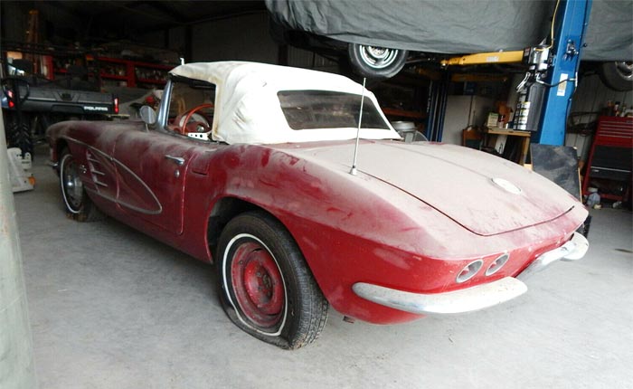 Corvettes for Sale: 1961 Corvette Parked in the 1990s!