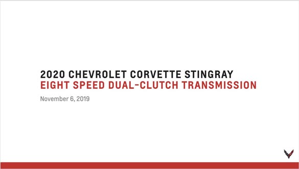 2020 Corvette Stingray Powertrain Seminar