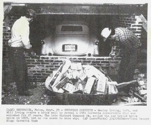 1954 'Entombed' Corvette Now on Display at the National Corvette Museum