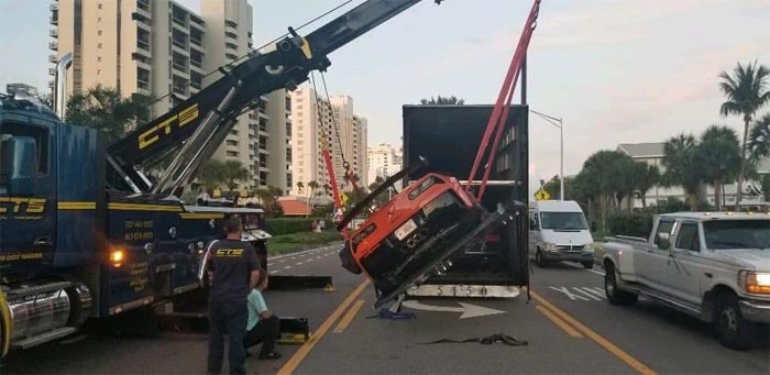 [ACCIDENT] Scary Moment for a 2019 Corvette ZR1 as its Unloaded from a Transporter