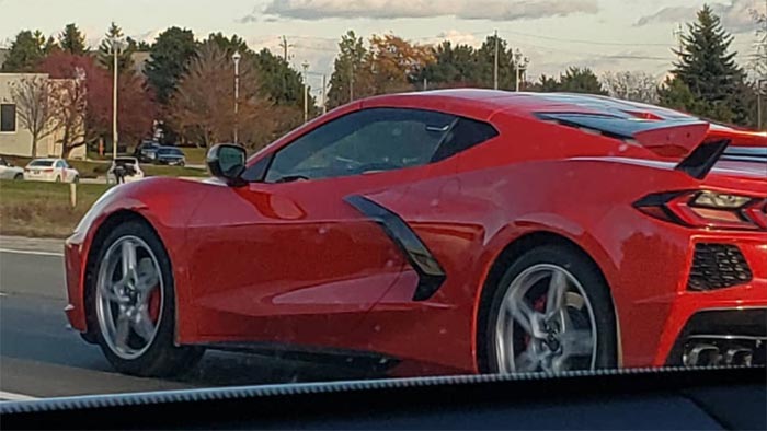 High Winged 2020 Corvette Stingray With Silver Stripes