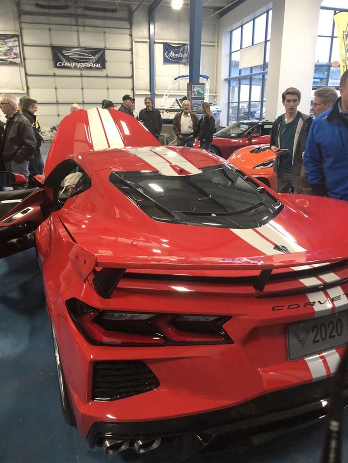 High Winged 2020 Corvette Stingray With Silver Stripes