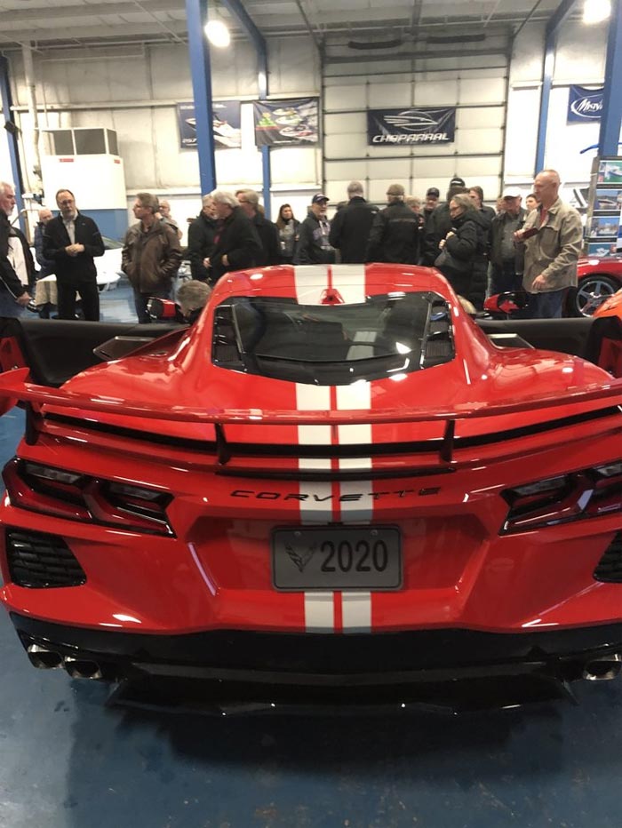 High Winged 2020 Corvette Stingray With Silver Stripes