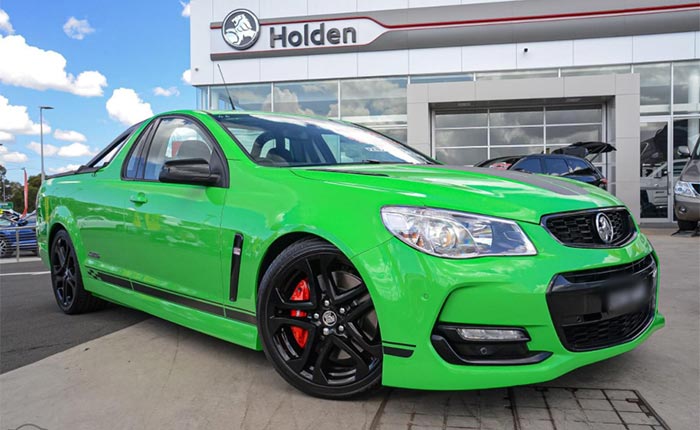 Holden Ute in Spitfire Green