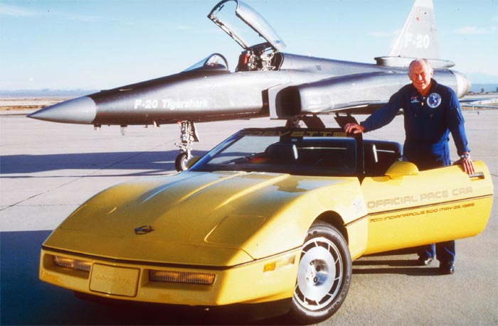 Chuck Yeager and the 1986 Corvette Indy 500 Pace Car