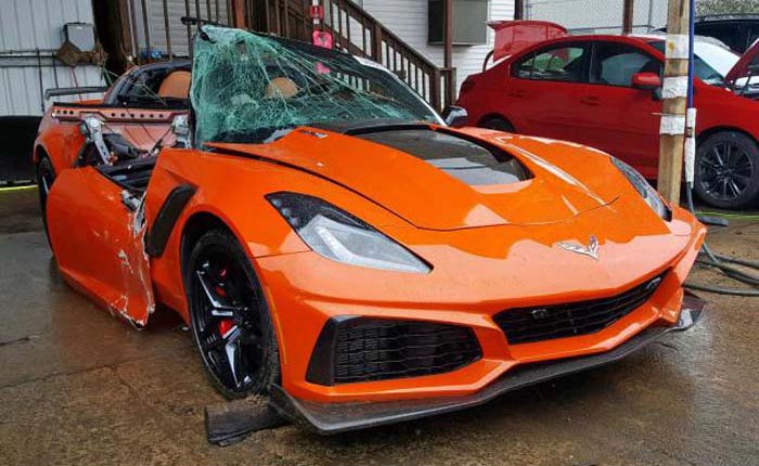 [ACCIDENT] Wrecked 2019 Corvette ZR1 for Sale at Copart is a Hot Mess