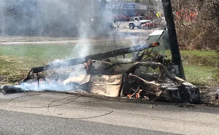 [ACCIDENT] C4 Corvette Strikes a Pole and the Pole Strikes Back