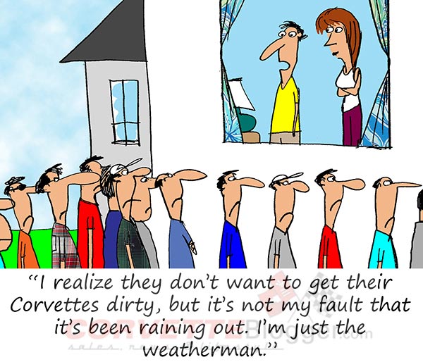 Saturday Morning Corvette Comic: Corvette Owners Take Weather Forecasting Seriously