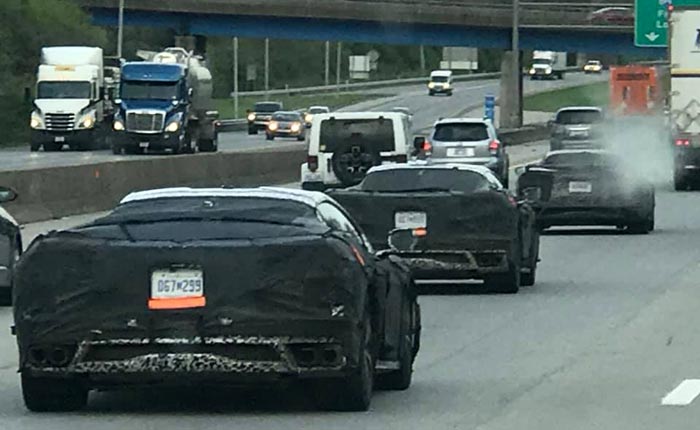 [SPIED] Caravan of C8 Corvette Prototypes Headed North in Kentucky