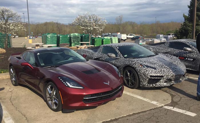 [SPIED] A Group of C8 Corvette Prototypes Spotted at a McDonald's in Ohio