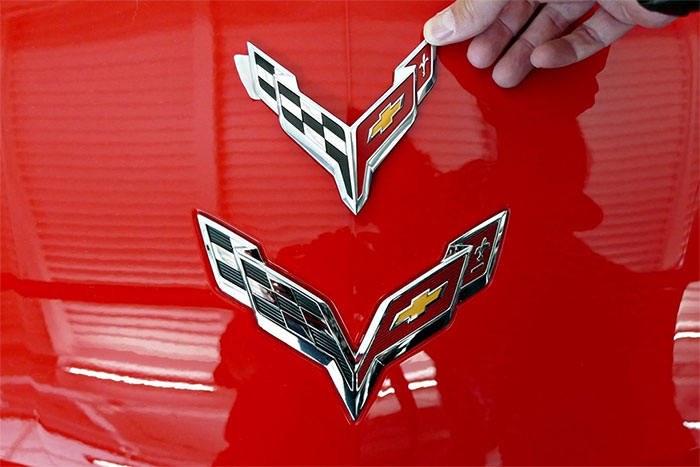 [PICS] Side By Side Comparison of the C7 and C8 Corvette's Crossed-Flags Emblems