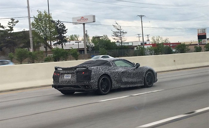 [SPIED] A C8 Mid-Engine Corvette Driving in the Fast Lane