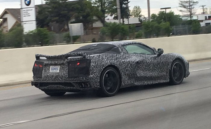 [SPIED] A C8 Mid-Engine Corvette Driving in the Fast Lane in Ohio