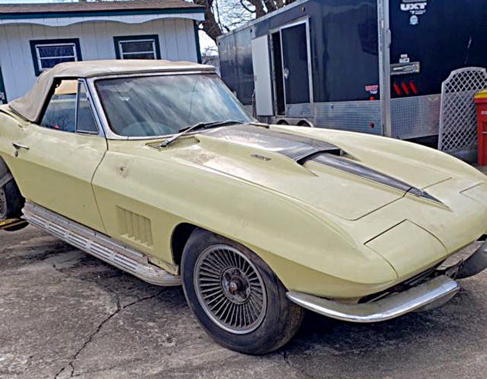 1967 Corvette with 427/435 V8 and 1,293 Original Miles Found in Maryland Basement