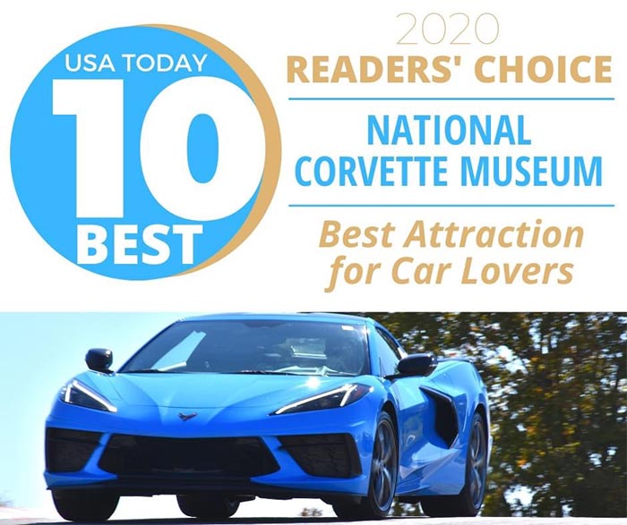 National Corvette Museum Named Best Attraction for Car Lovers by USA Today