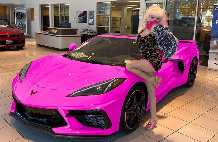 [PICS] The Real Deal? Angelyne's Pink C8 Corvette Breaks Cover