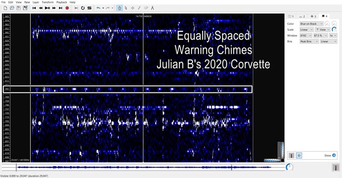 Julian B's C8 Corvette Spectrogram