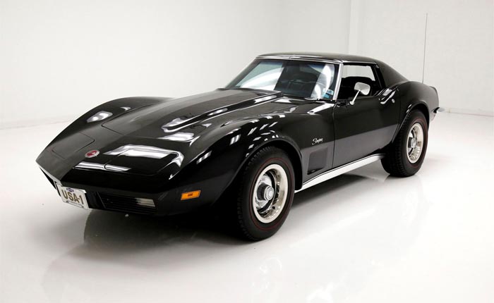 Corvettes for Sale: 1973 Tuxedo Black L82 4-Speed Coupe for $425K?