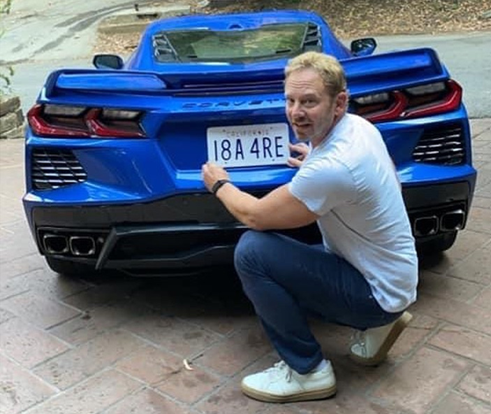 [PIC] Actor Ian Ziering Gives the 2020 Corvette His Stamp of Approval