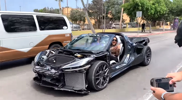 [VIDEO] Watch as this 'Skeleton C8' Corvette is Driven Around Without Doors or Body Panels