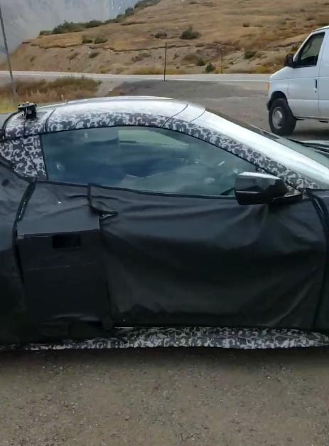 [SPIED] 2022 Corvette Z06 with Center Exhaust Pipes at Idle During Colorado Test