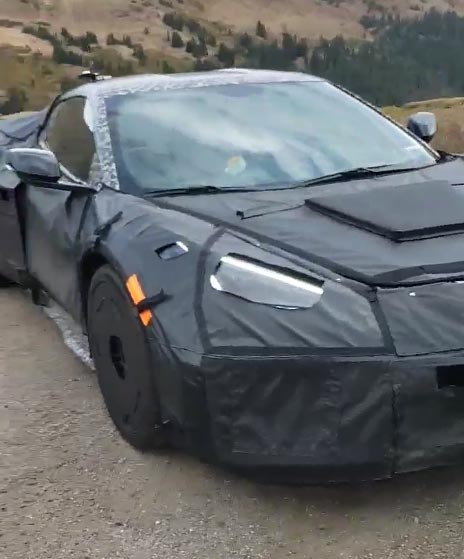 [SPIED] 2022 Corvette Z06 with Center Exhaust Pipes at Idle During Colorado Test