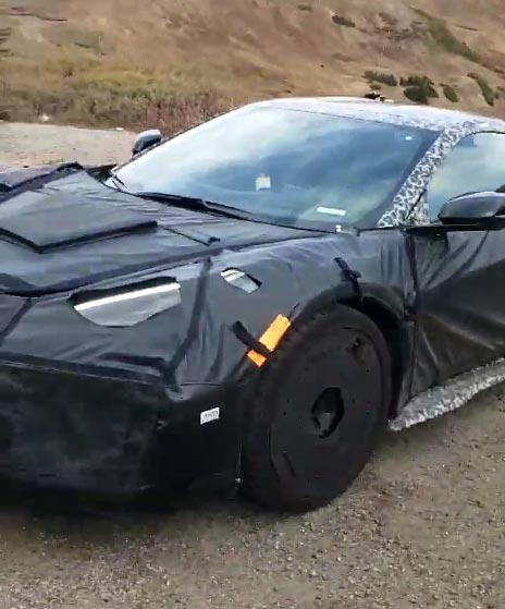 [SPIED] 2022 Corvette Z06 with Center Exhaust Pipes at Idle During Colorado Test