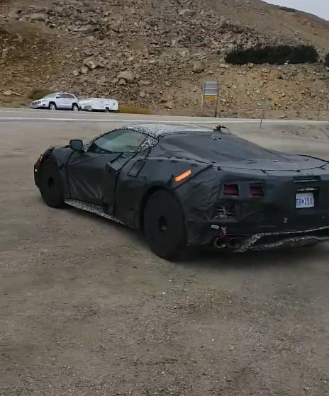 [SPIED] 2022 Corvette Z06 with Center Exhaust Pipes at Idle During Colorado Test