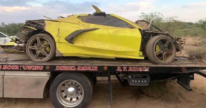 [ACCIDENT] Accelerate Yellow 2020 Corvette Is All Smashed Up