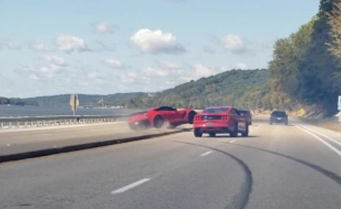 [ACCIDENT] C7 Corvette Z06 Fails Dramatically While Trying to Impress a Mustang Driver