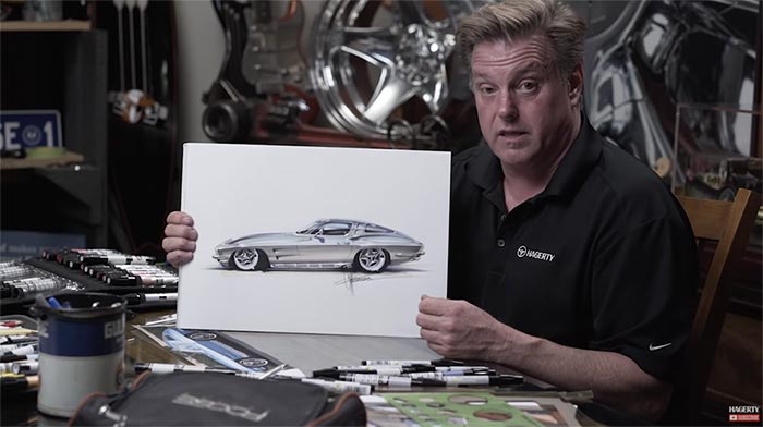 [VIDEO] Chip Foose Draws a 1963 Corvette Split-Window Coupe