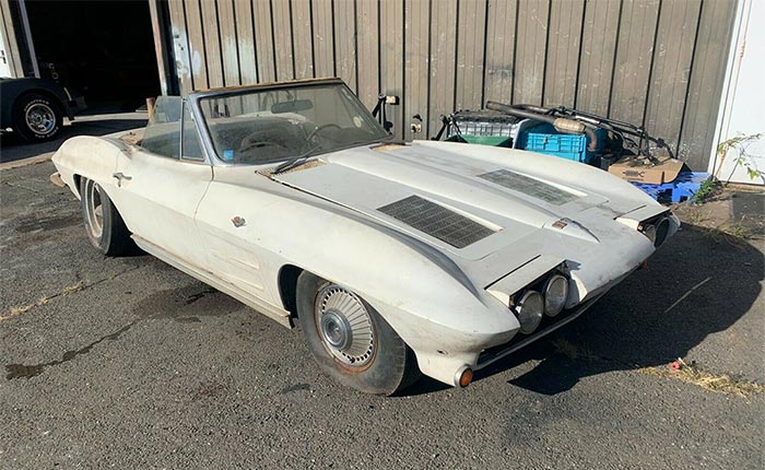 Corvettes on eBay: Barn Find 1963 Corvette Convertible