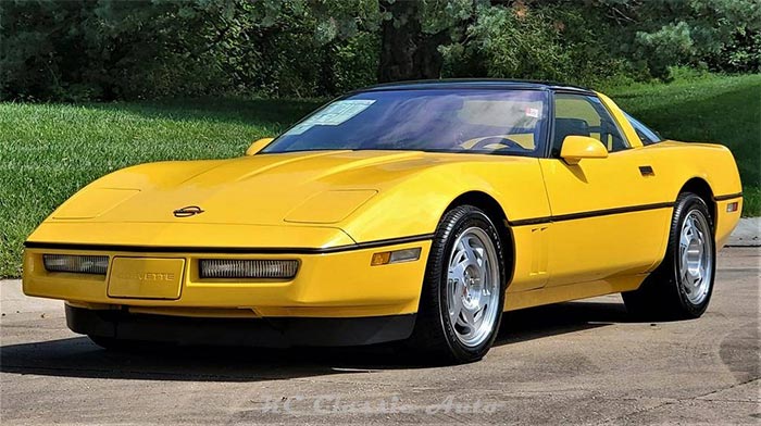 Corvettes for Sale: 160-mile Competition Yellow 1990 ZR-1