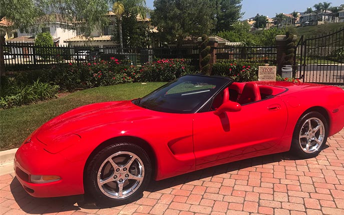 Corvettes For Sale: This 2000 Red/Red Corvette Convertible is One Clean Machine