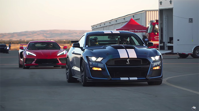 [VIDEO] 2020 Corvette Z51 Coupe Outruns 2020 Ford Shelby GT500 in 1/2 Mile Event
