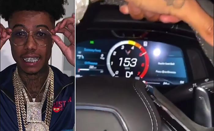 [VIDEO] Rapper Blueface Casually Drives His C8 Corvette to 157 MPH
