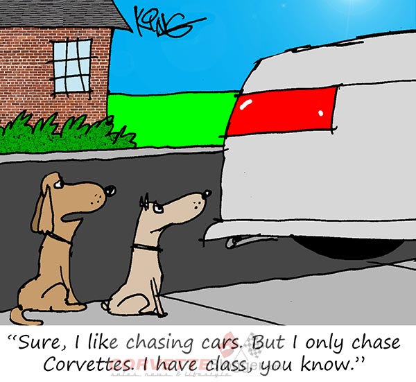 Saturday Morning Corvette Comic: Even Dogs Have Standards