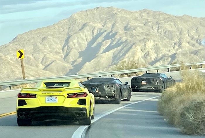 [VIDEO] Camouflaged C8 Corvette Prototypes Spied Testing in California